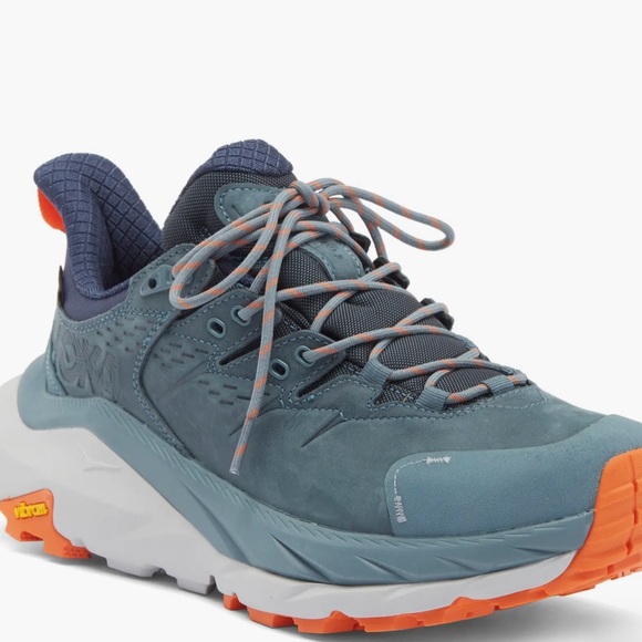 Hoka Other - HOKA Men’s Kaha 2 Low GTX Leather Gore-Tex Hiking Sneakers. 8.5 D blue grey
